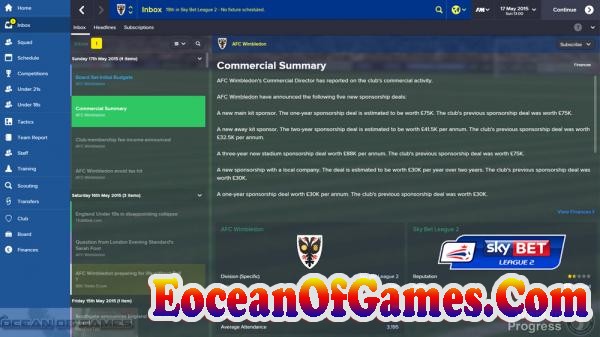 Football Manager 2015 Features