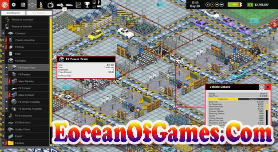 Production Line Car factory simulation v1.72 Free Download Ocean Of Games